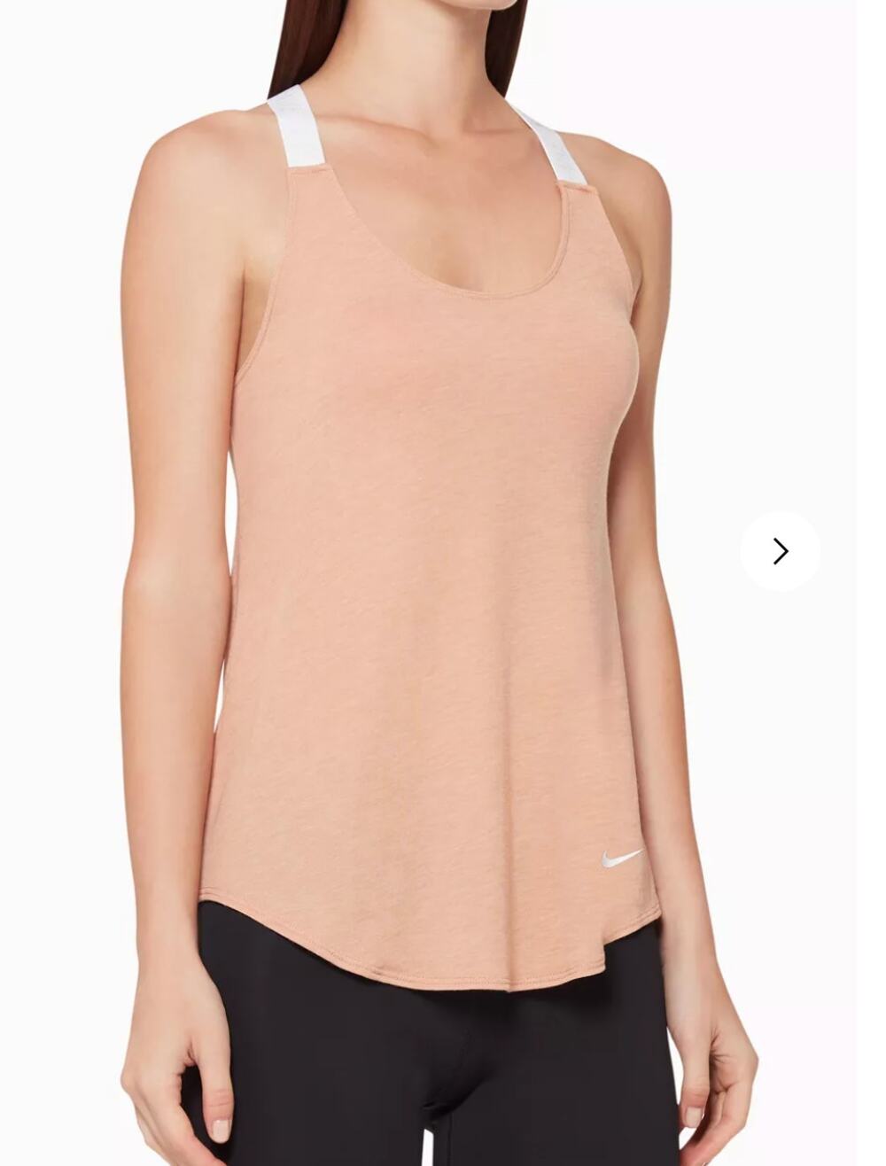 Nike Women's Small Pink White Dri-Fit Elastika Criss Cross Strap Design Tank Top